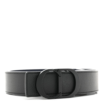 Christian Dior Ultra Matte Calfskin 35mm Montaigne Belt 110 44 Blue Black 2 of 8