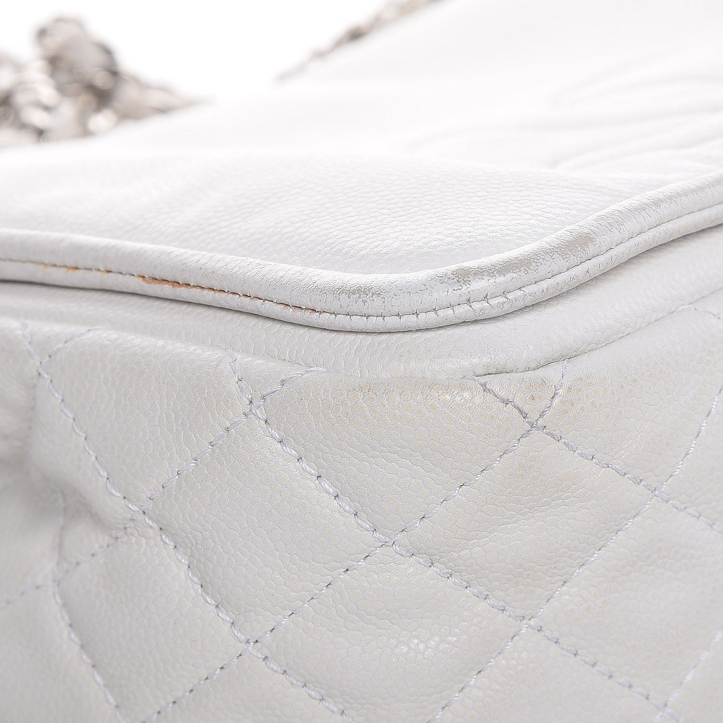 Caviar Large Timeless CC Flap White