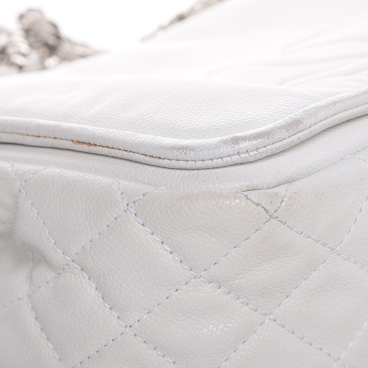 Chanel Caviar Large Timeless CC Flap White 8 of 12