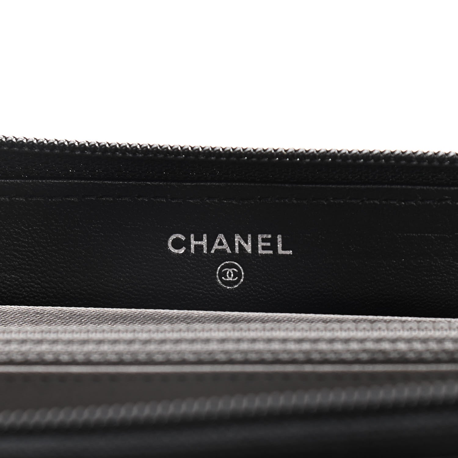 Chanel Patent Calfskin Lucky Symbols Zip Around Wallet Black 6 of 12