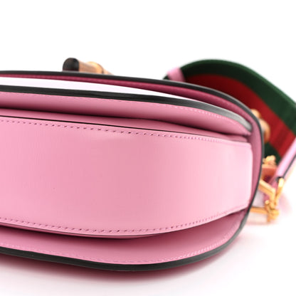 Gucci Boarded Dyana Lux Calfskin Web Small Bamboo 1947 Top Handle Bag Nice Pink 11 of 13