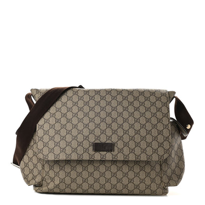 Gucci GG Plus Monogram Messenger Diaper Bag Dark Brown 1 of 9
