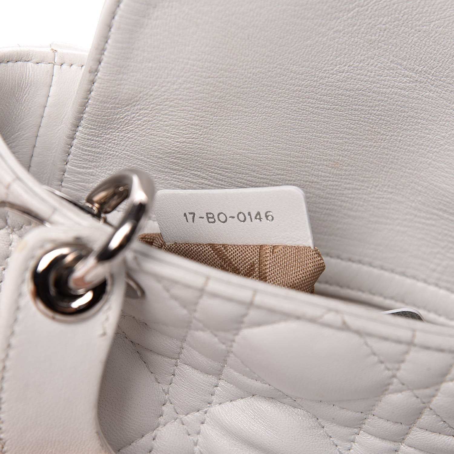 Christian Dior Lambskin Cannage Mini Lady Dior White 7 of 15