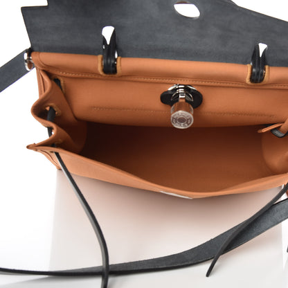 Hermes Vache Hunter Toile Herbag Zip PM 31 Sable Black 7 of 17