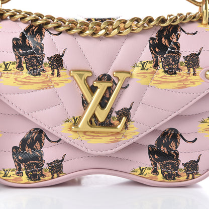 Louis Vuitton Calfskin Leopard Print New Wave Chain PM Light Pink 9 of 10