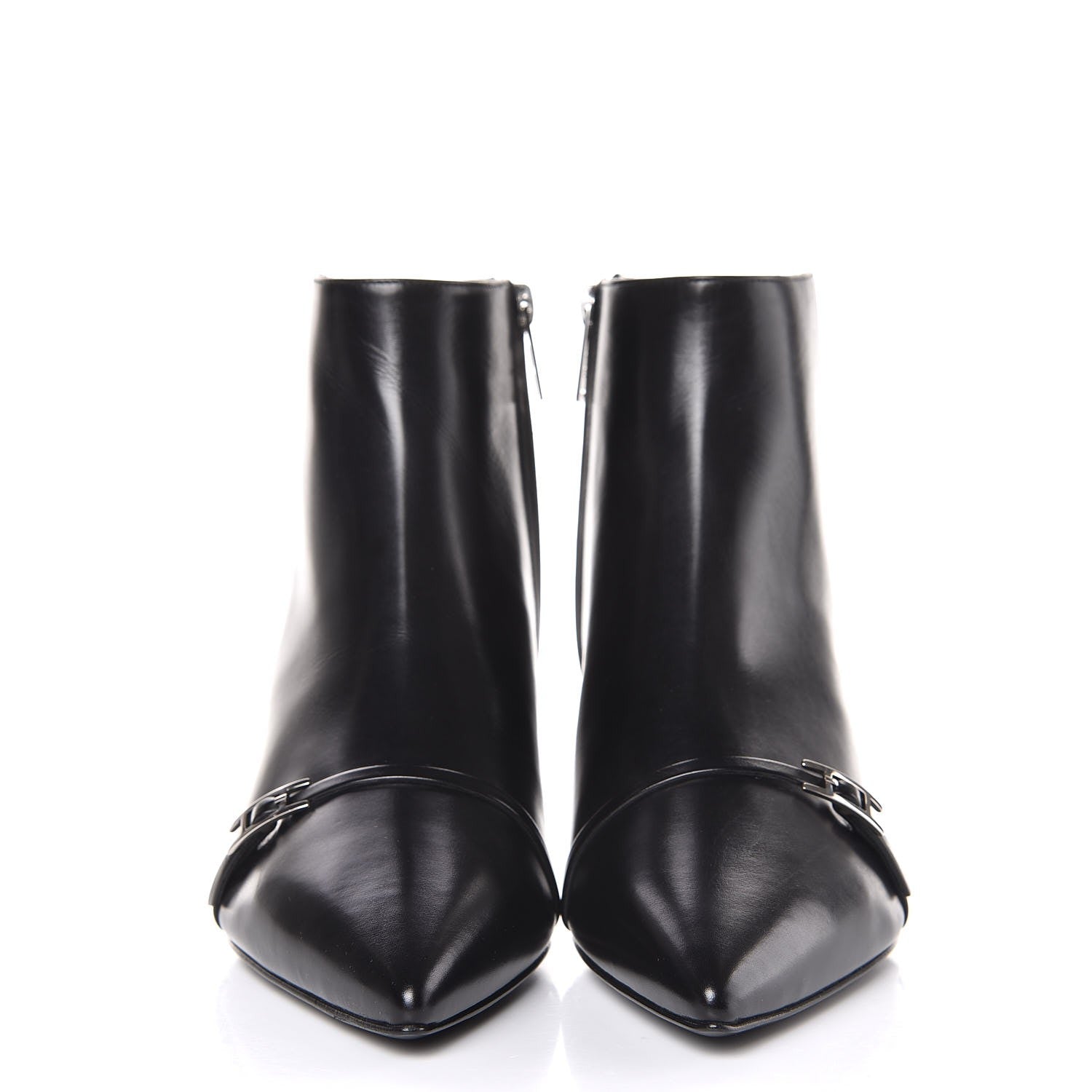 Hermes Calfskin Perrine Ankle Boots 37 Black 2 of 8