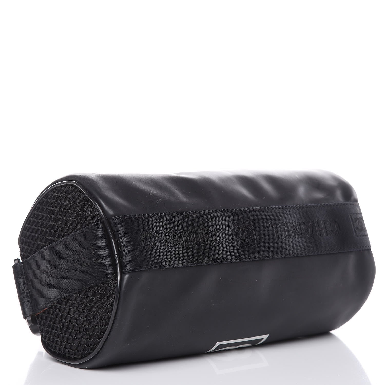 Chanel Rubber Nylon Mesh Small Sport Duffle Black 4 of 13