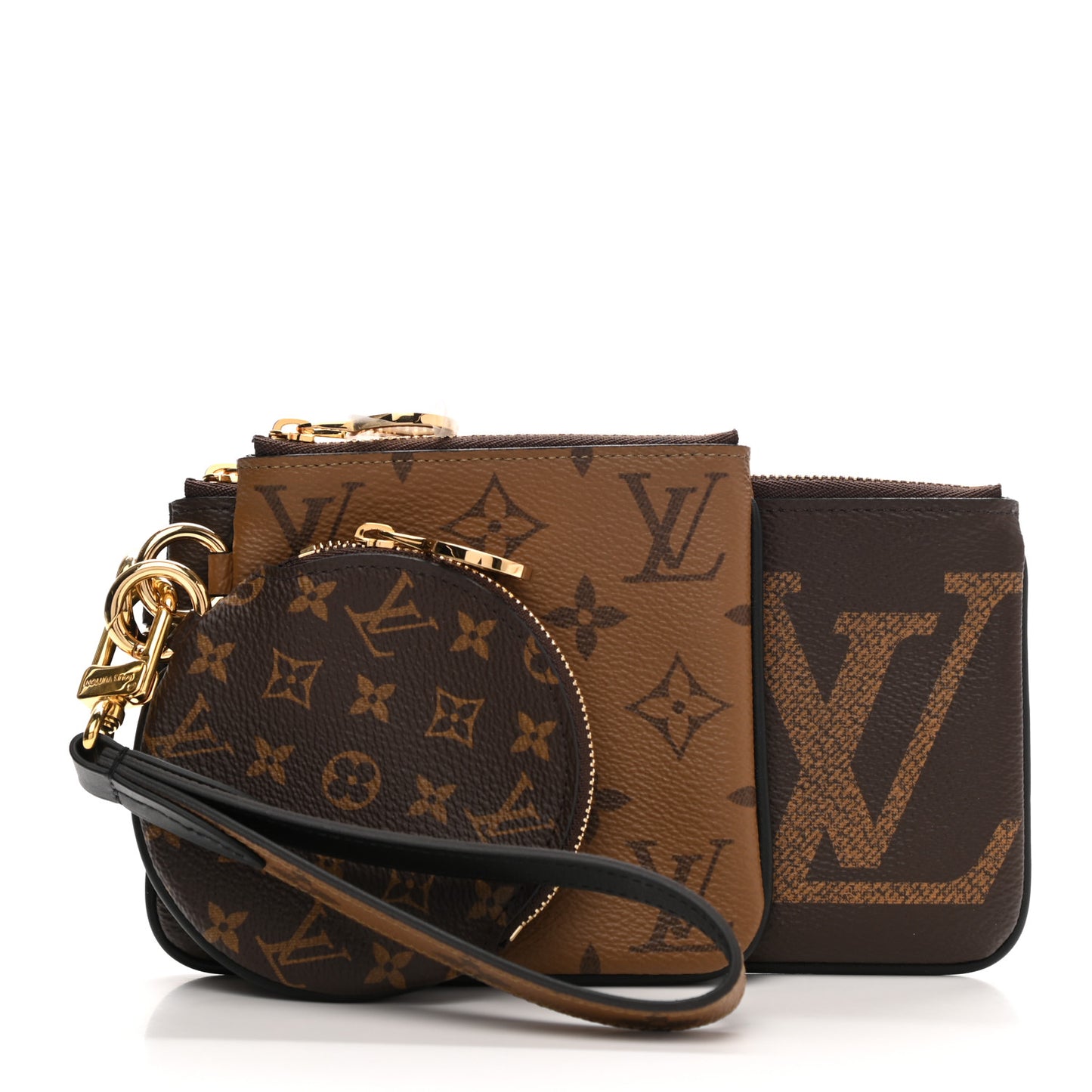Reverse Monogram Giant Trio Pouch