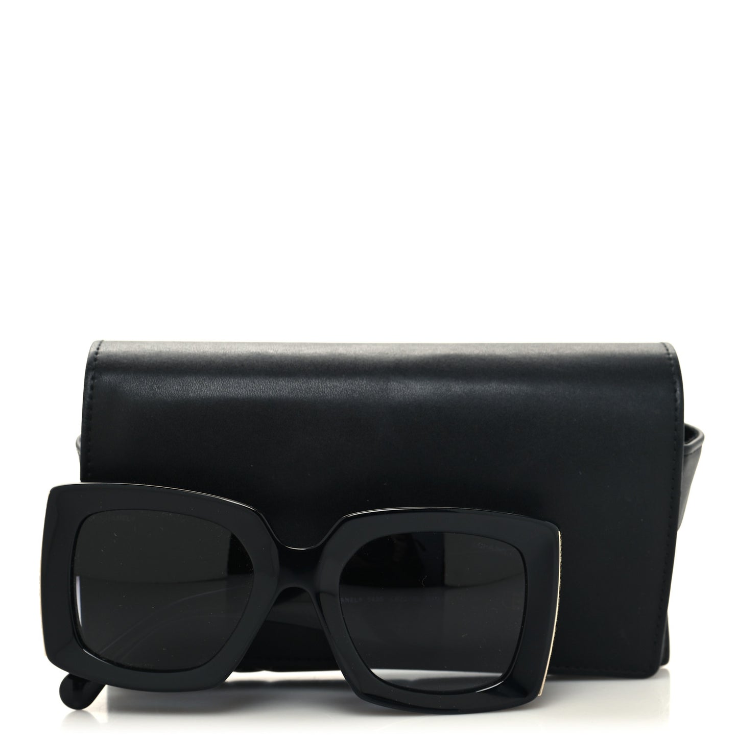 Acetate Rectangle Sunglasses 5435 Black