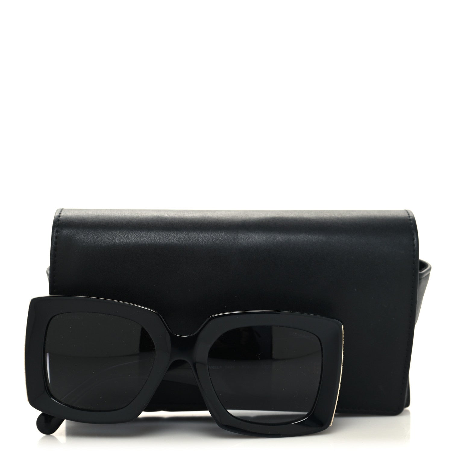 Chanel Acetate Rectangle Sunglasses 5435 Black 7 of 7