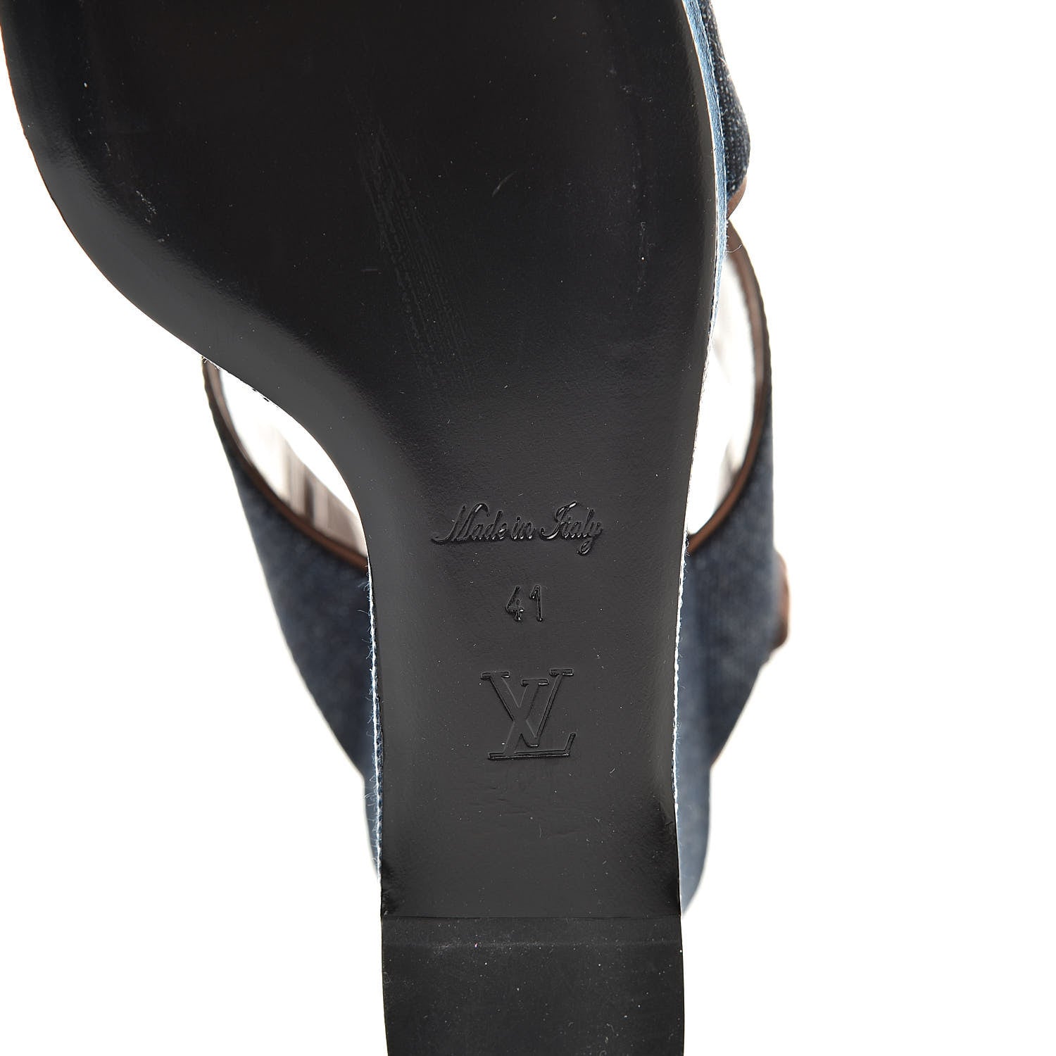 Louis Vuitton Denim Croisiere Wedge Sandals 41 Marine 6 of 10