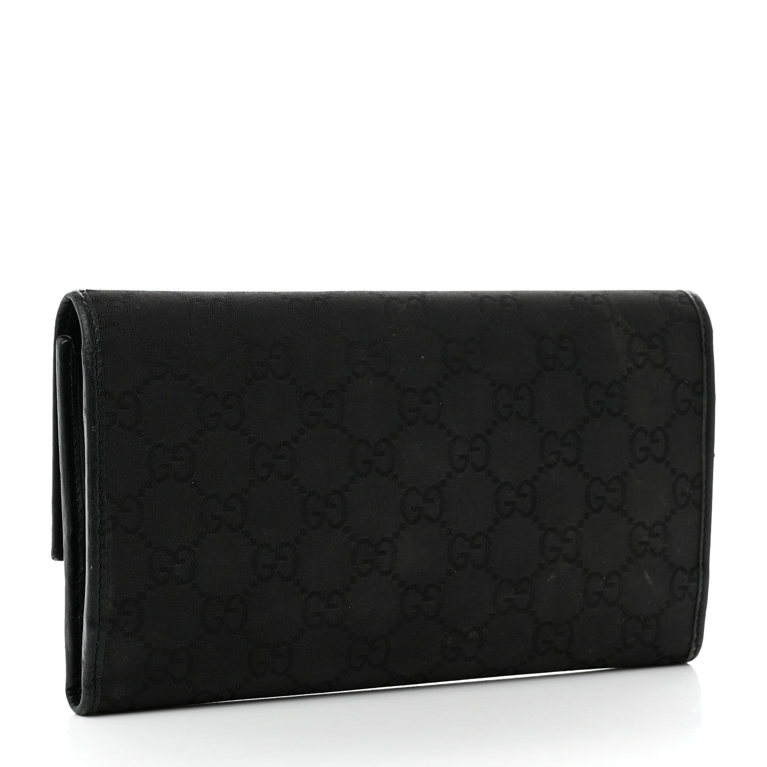 Gucci Monogram Nylon Continental Wallet Black 3 of 7