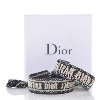 Christian Dior Woven Cotton J'Adior Friendship Bracelet Set 5 of 5