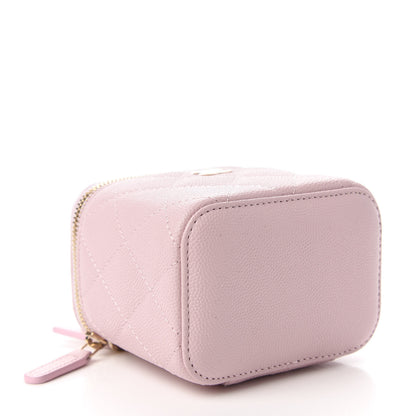 Chanel Caviar Quilted Mini Vanity Case With Chain Light Pink 4 of 11