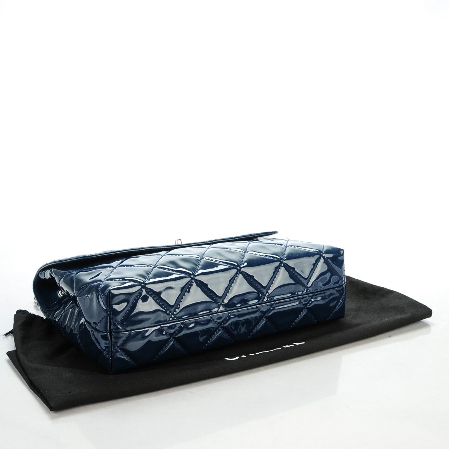 Chanel Vinyl Quilted In The Business Flap Navy Blue 4 of 8