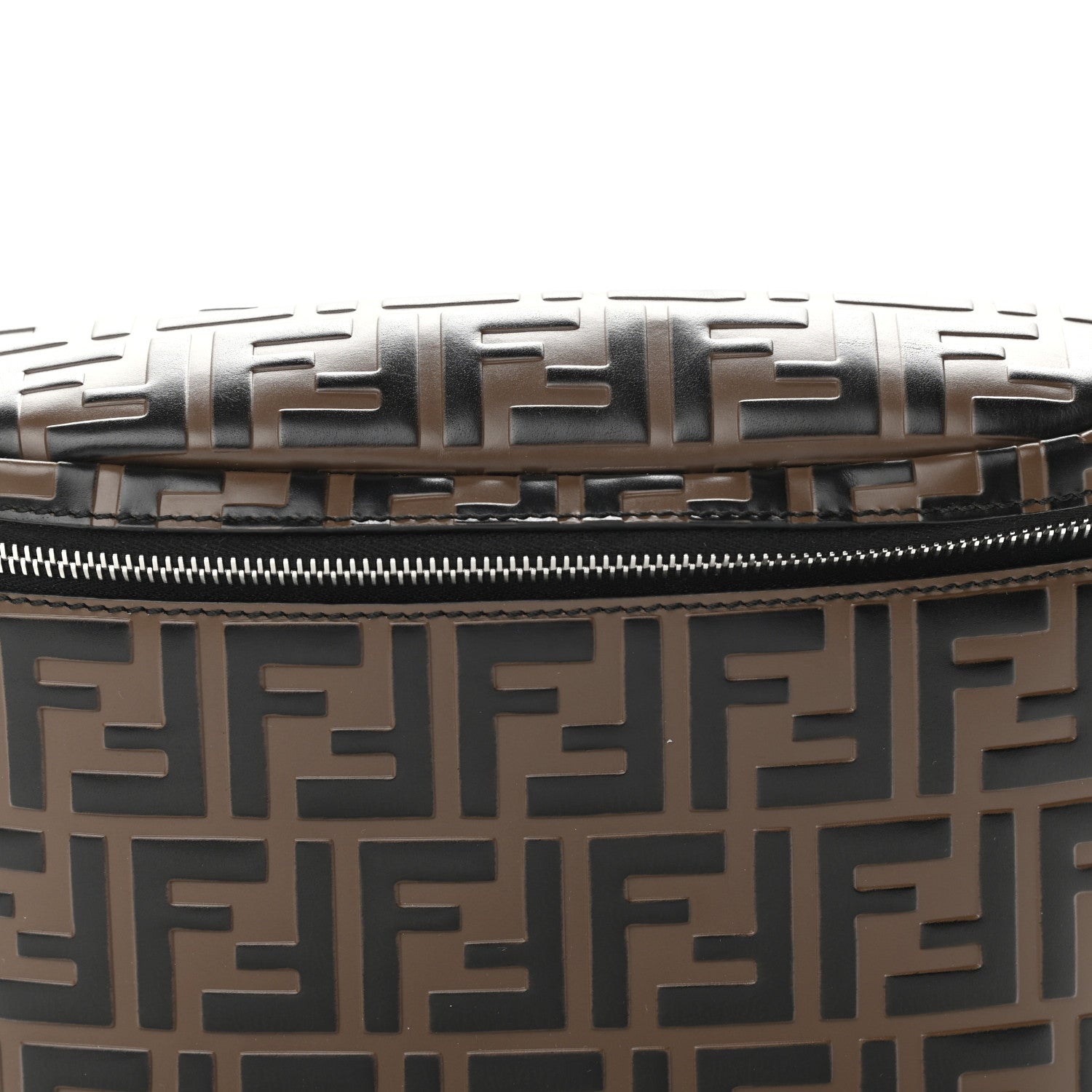 Fendi Vitello Century Bi-Color FF 1974 Embossed Belt Bag Maya Black 9 of 15