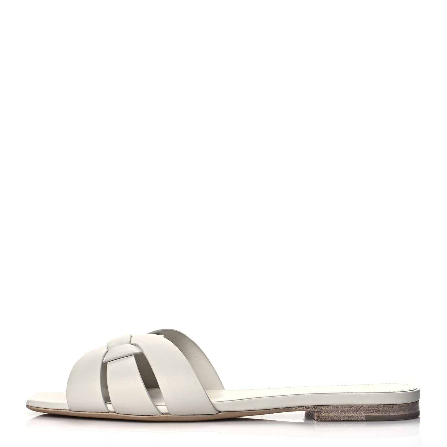 Calfskin Tribute 05 Slide Sandals 36.5 White