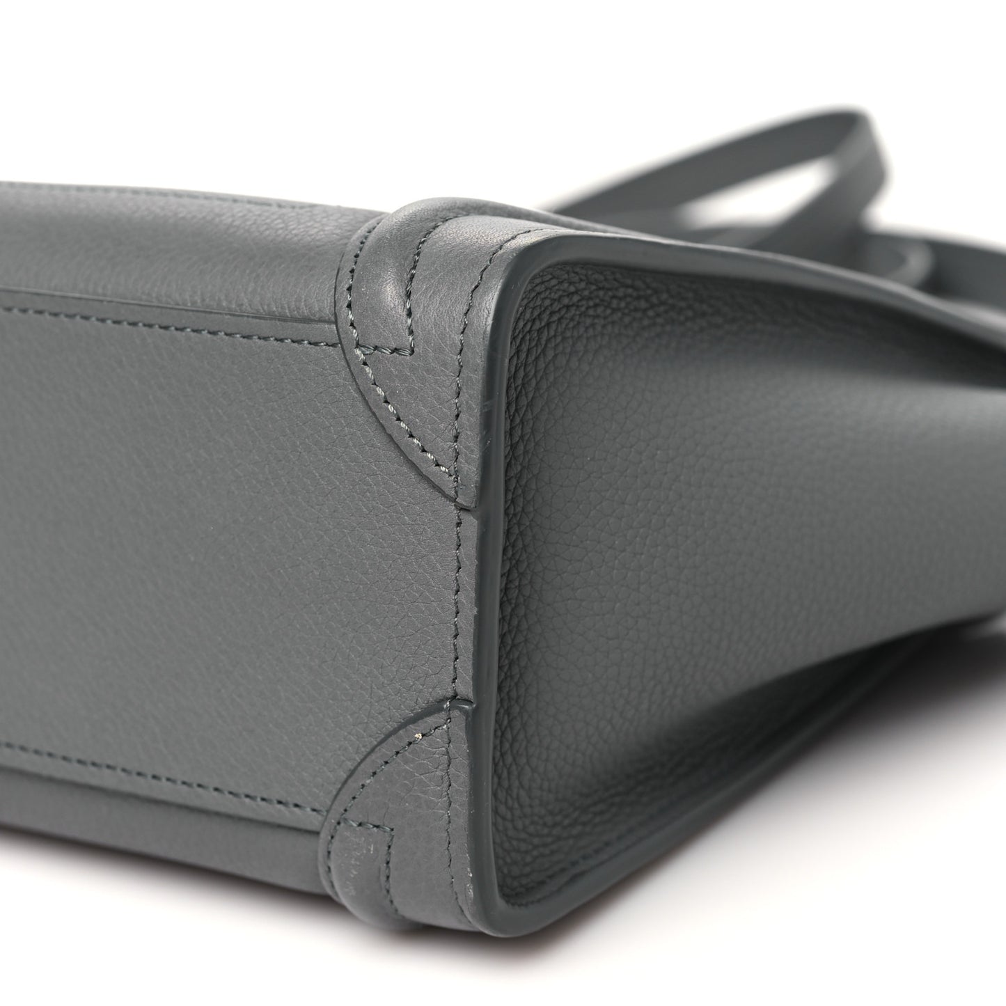 Drummed Calfskin Nano Luggage Kohl