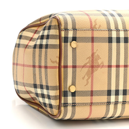 Burberry Haymarket Check Satchel Brown 9 of 12