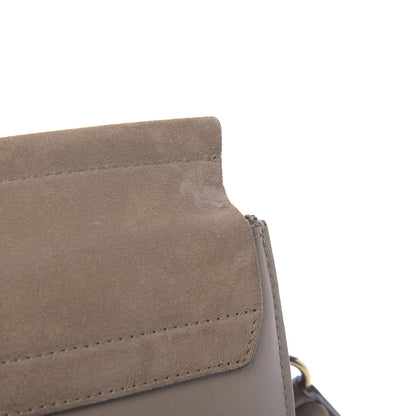 Chloe Calfskin Suede Medium Faye Shoulder Bag Motty Grey 10 of 13