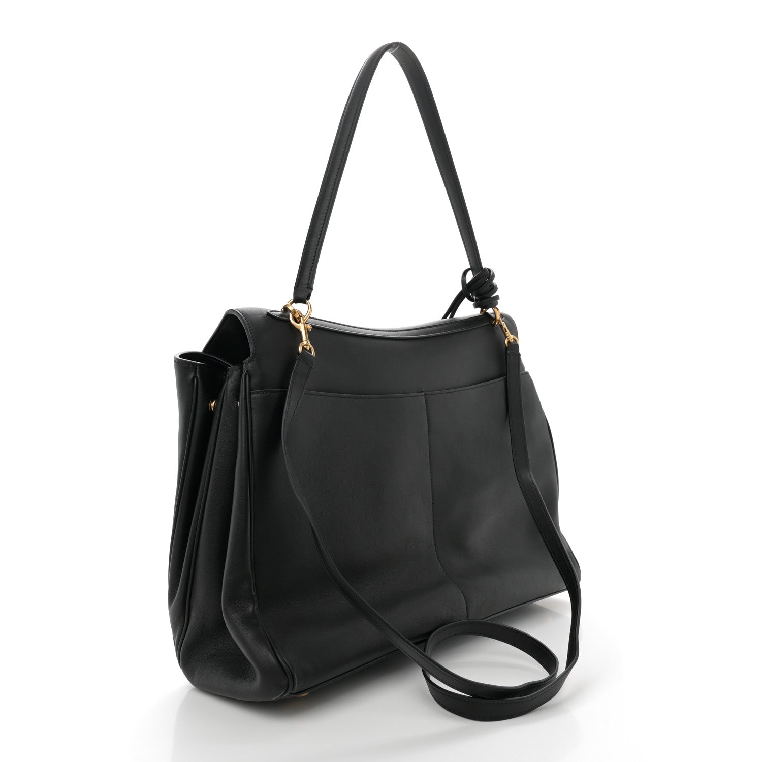 Balenciaga Smooth Calfskin Large Rodeo Top Handle Handbag Black 3 of 14