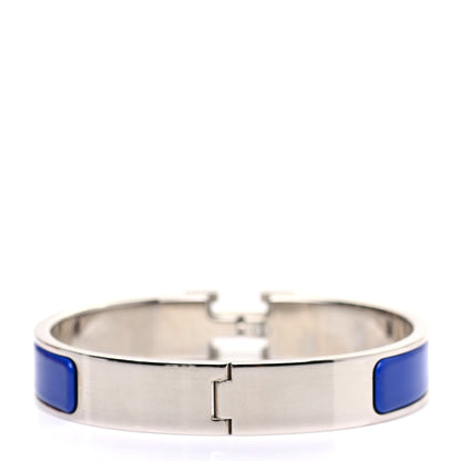 Hermes Enamel Narrow Clic Clac H Bracelet GM Bleu Royal 3 of 4