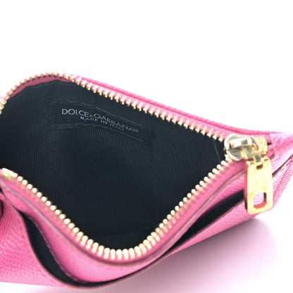 Dolce & Gabbana Dauphine Embellished Logo Zip Card Holder Pink 5 of 9