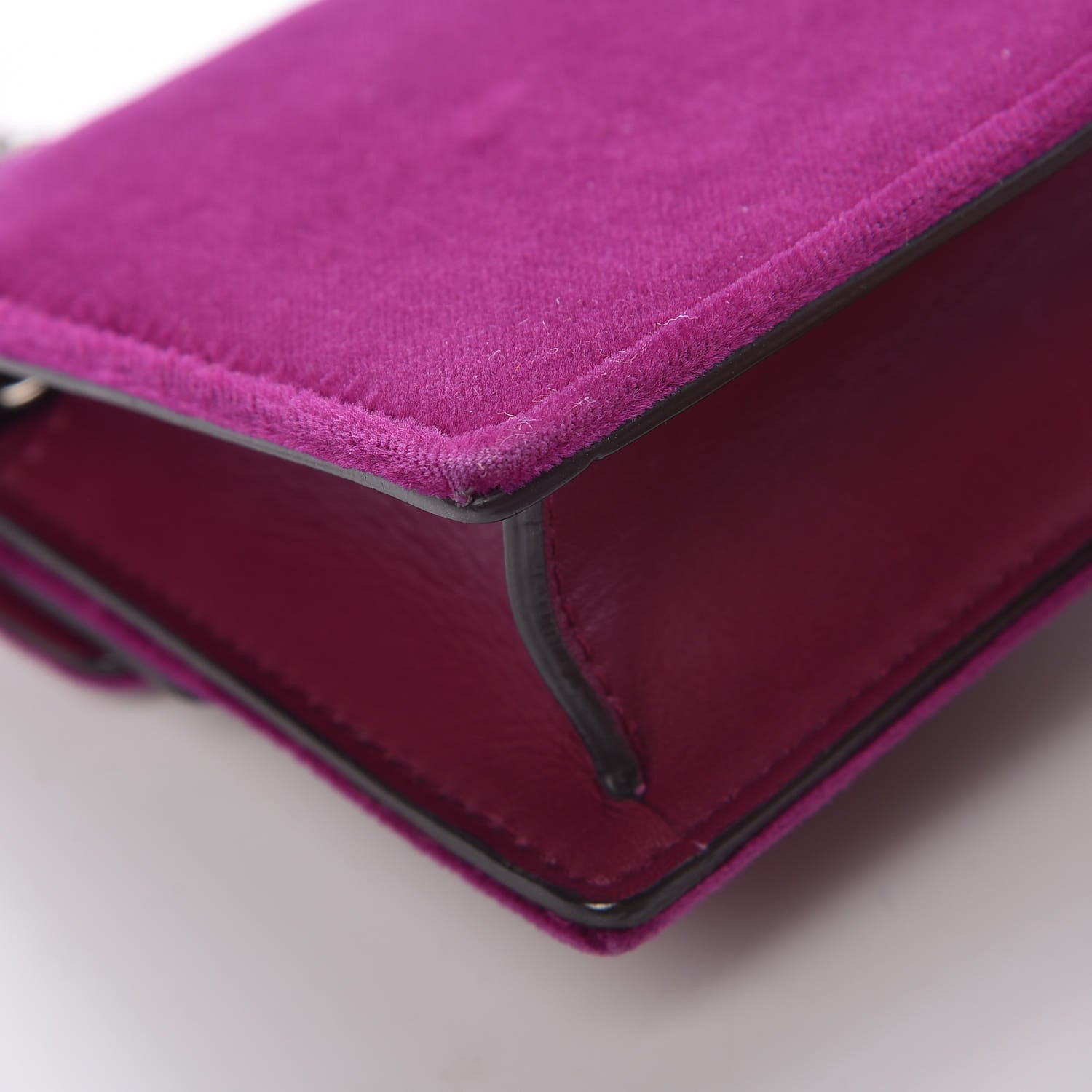 Gucci Velvet Super Mini Dionysus Shoulder Bag Fuchsia Violet Cyclamen 12 of 15