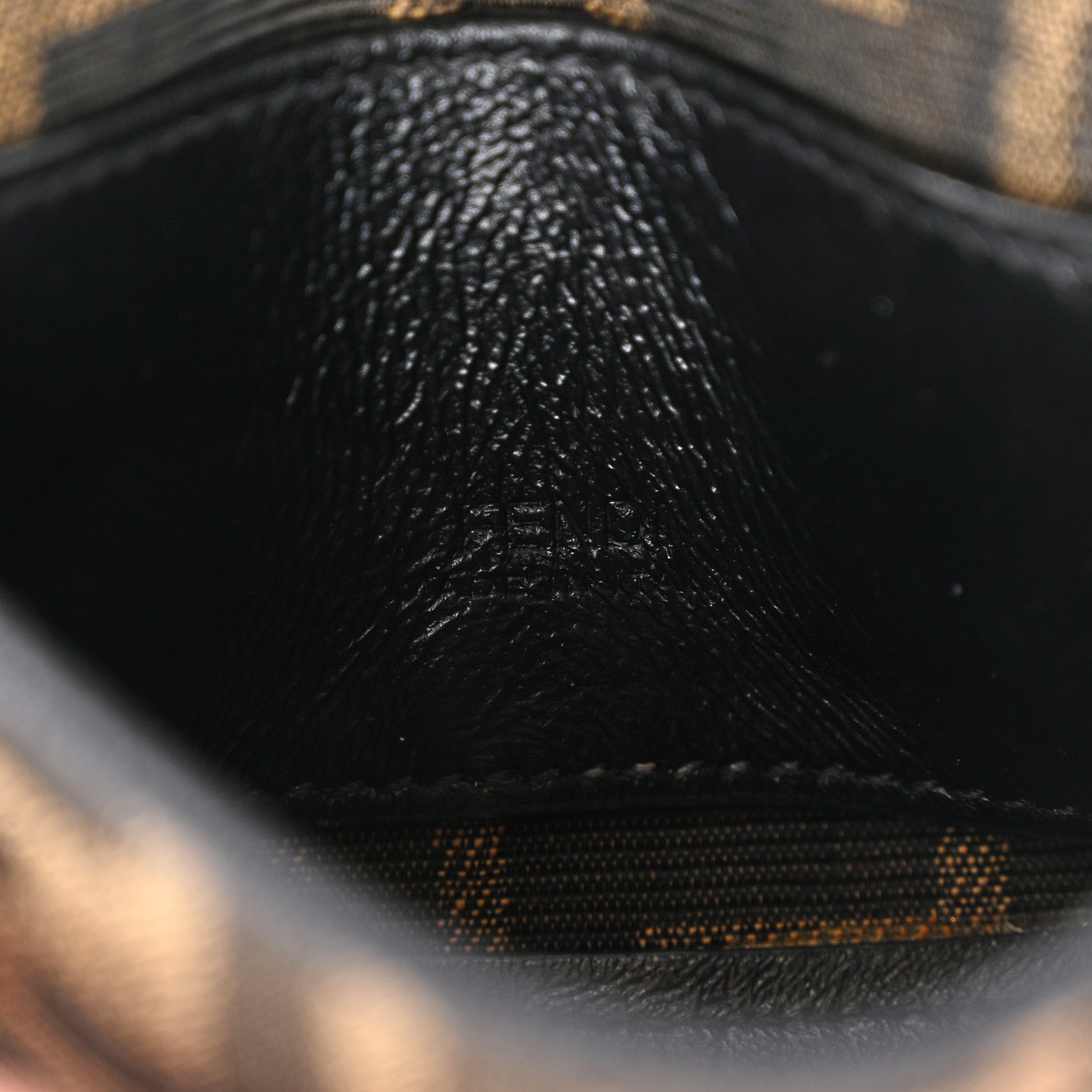 Fendi Fabric Jacquard FF 1974 Nano Baguette Charm Tobacco Moro Black 6 of 11