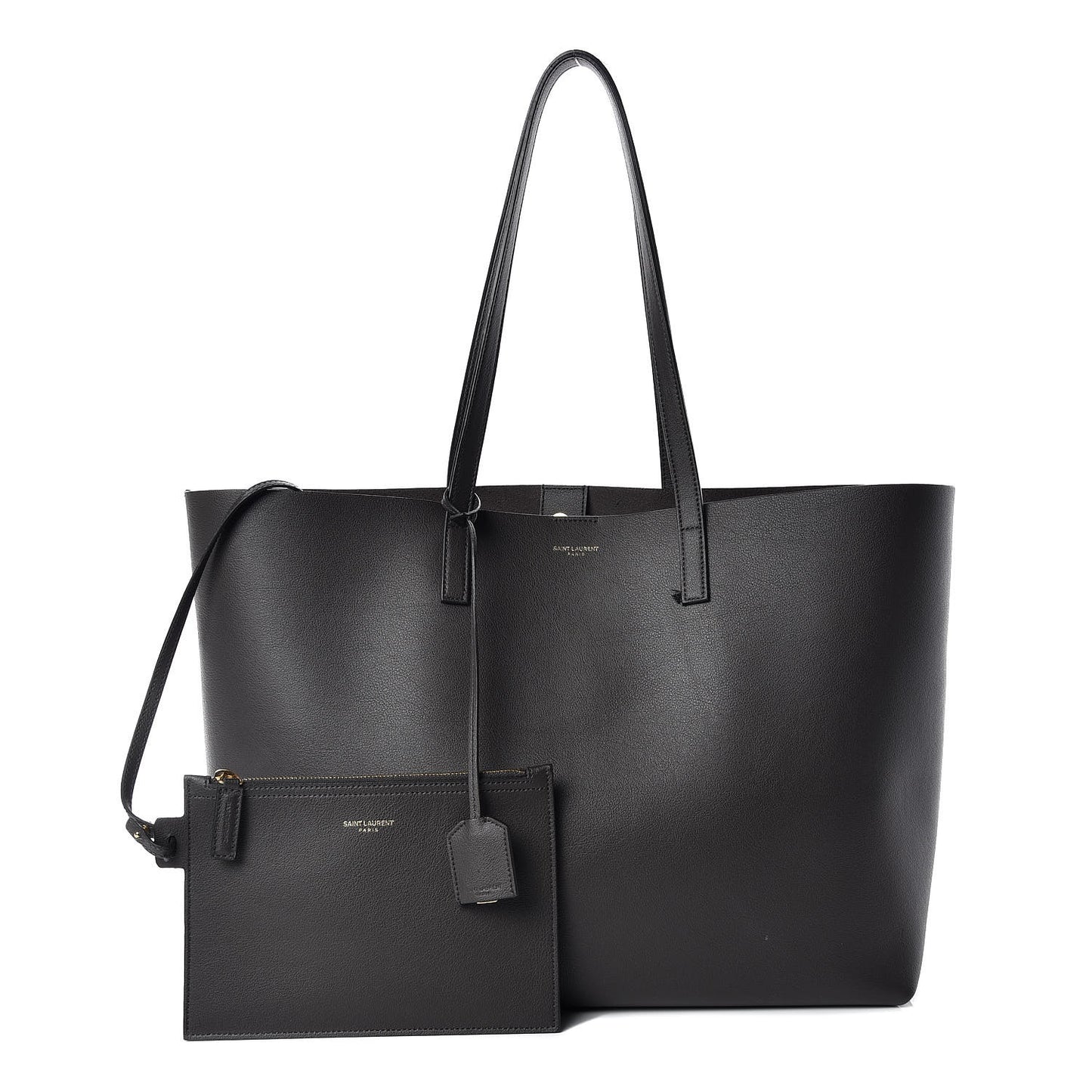 Calfskin Large Shopping Tote Coal