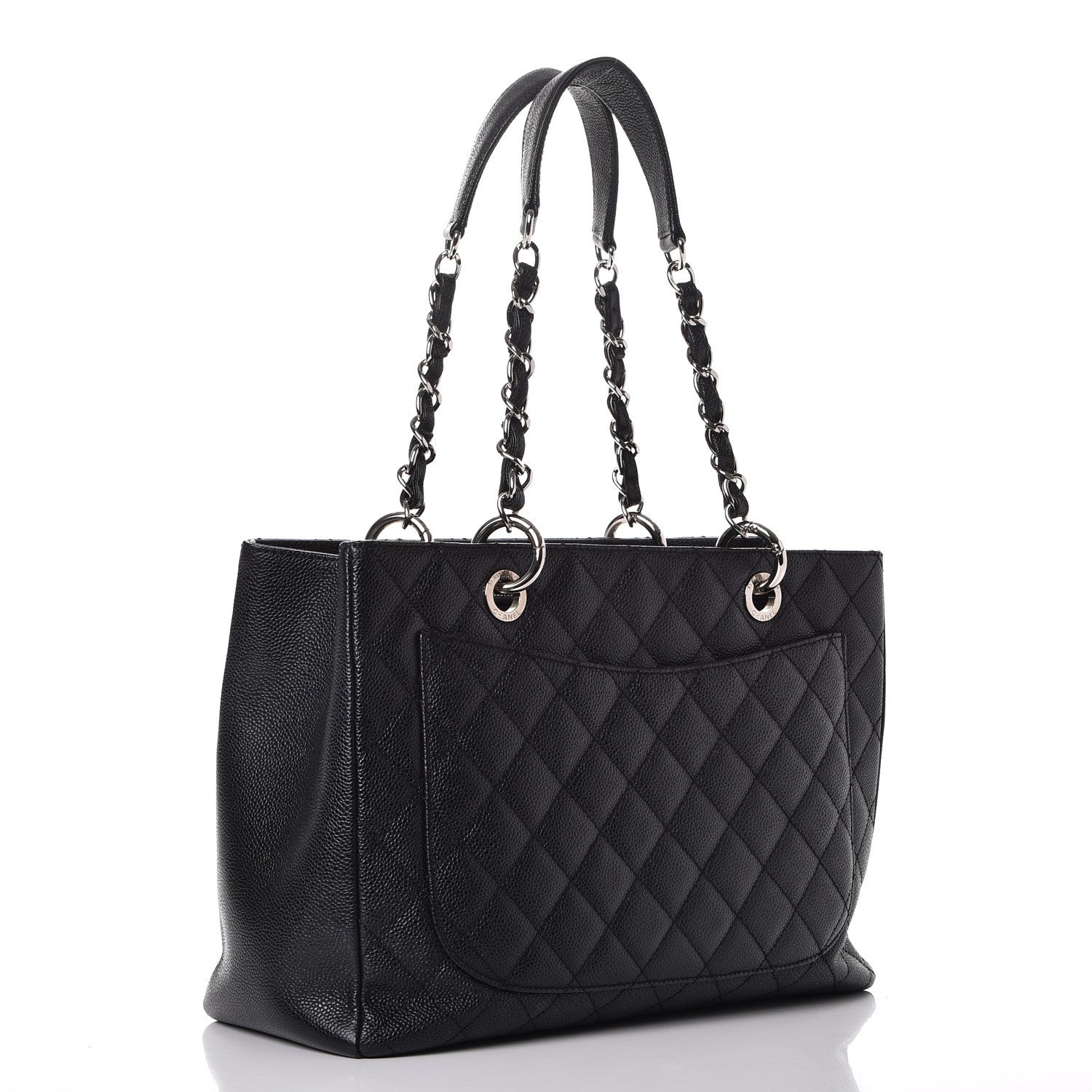 Chanel Caviar Quilted Grand Shopping Tote GST Black 3 of 12