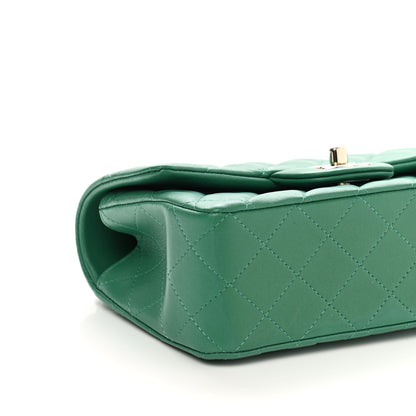 Chanel Lambskin Quilted Mini Top Handle Rectangular Flap Green 9 of 11
