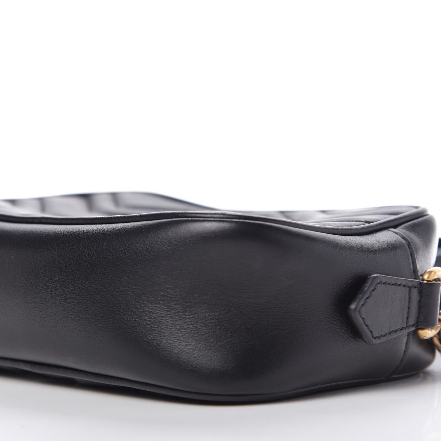 Calfskin Matelasse Mini GG Marmont Chain Shoulder Bag Black