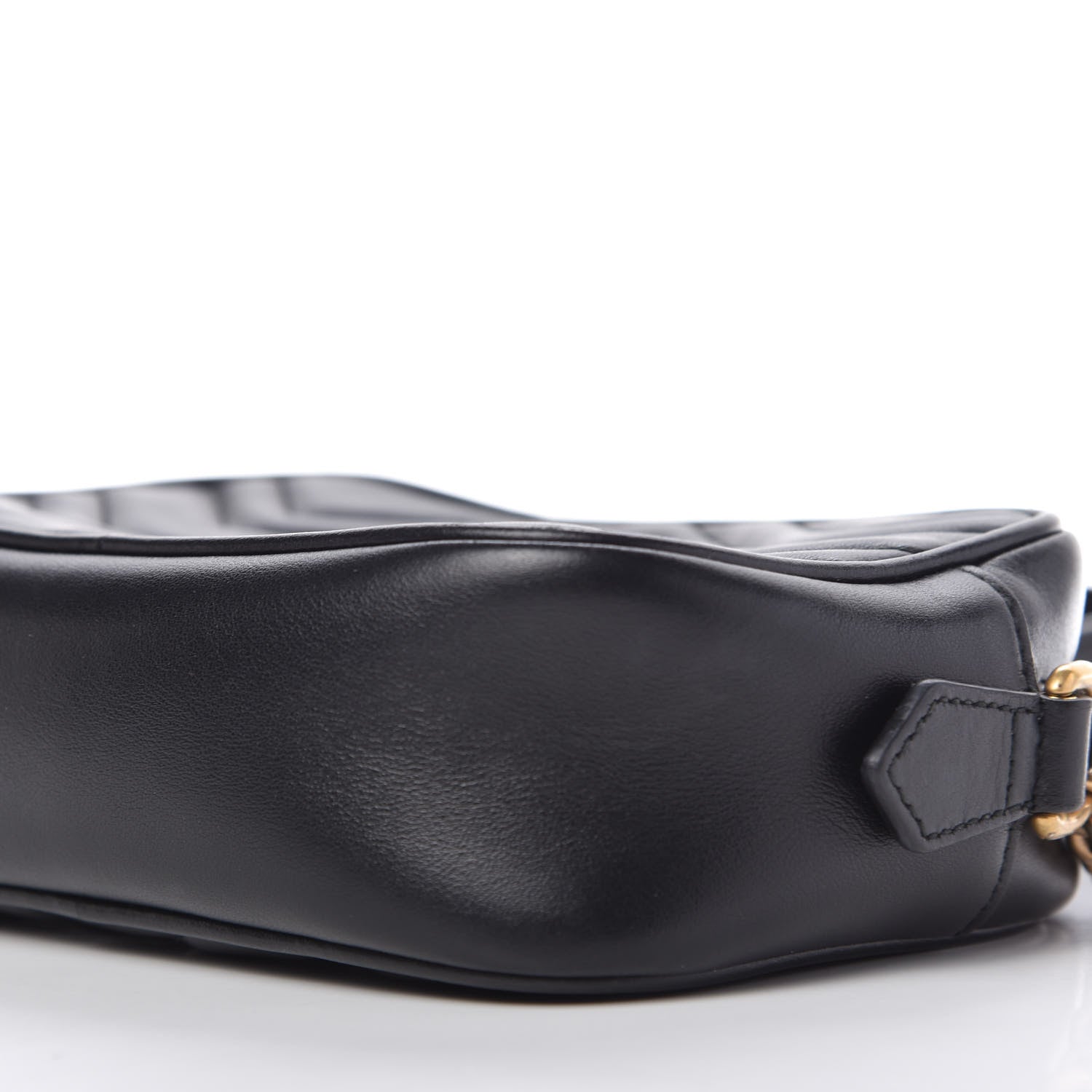Gucci Calfskin Matelasse Mini GG Marmont Chain Shoulder Bag Black 7 of 11