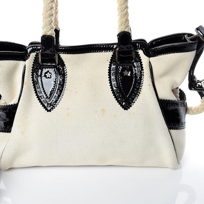 Fendi Canvas Patent Grommet De Jour Tote Natural 15 of 15