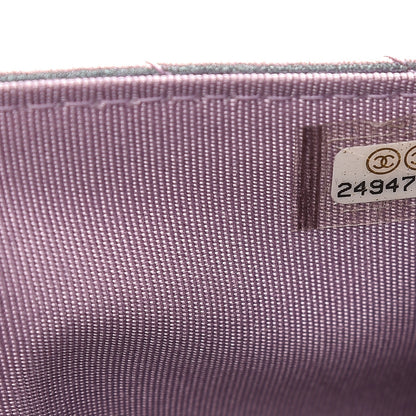 Chanel Iridescent Lambskin Chevron Quilted Reissue Wallet On Chain WOC Light Purple 7 of 9