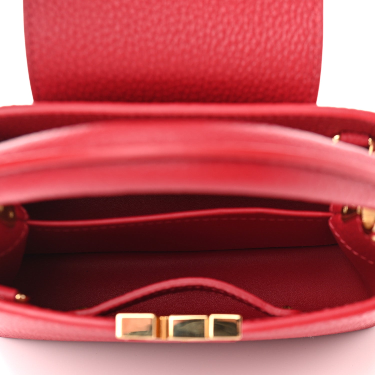 Louis Vuitton Taurillon Mini Capucines Scarlet 5 of 12