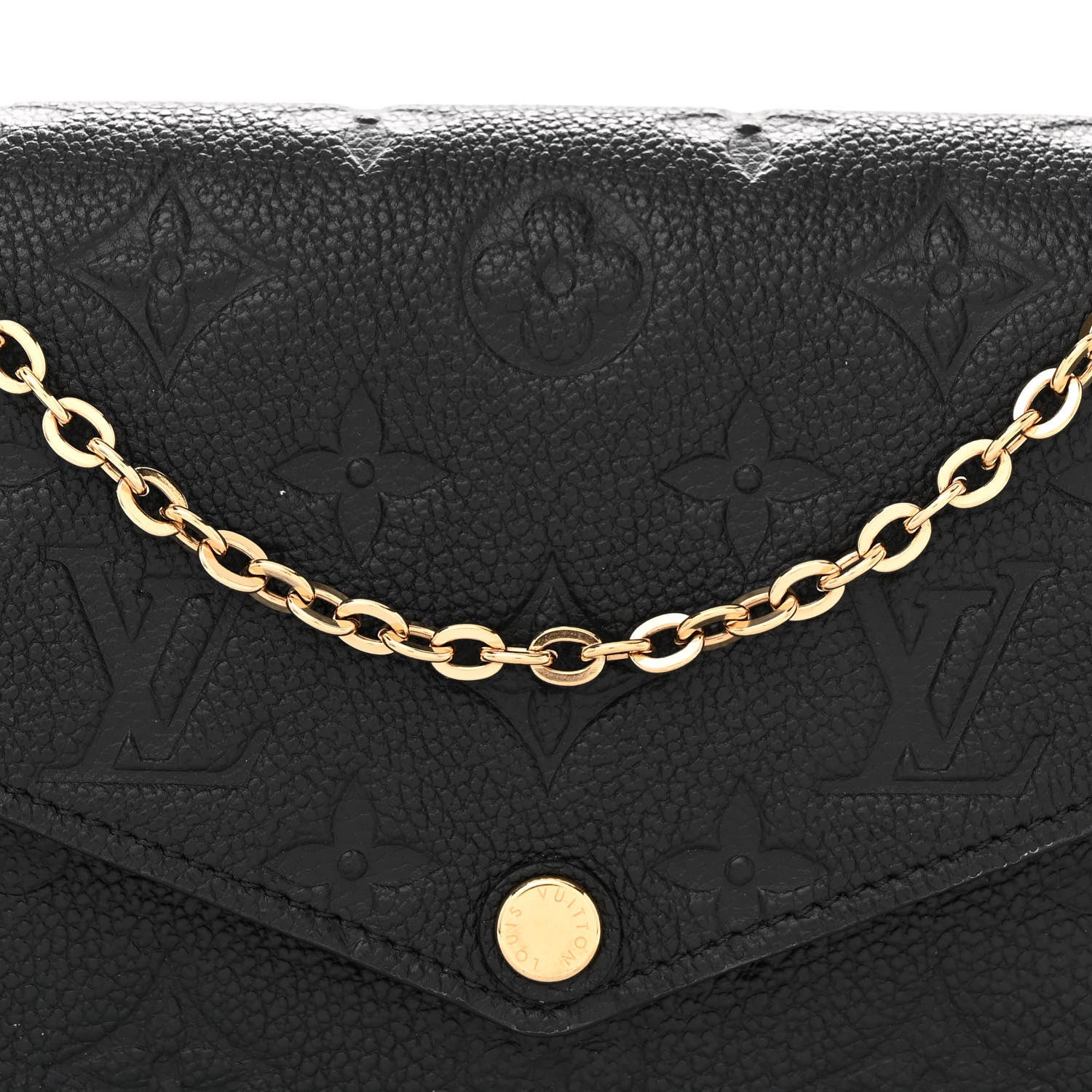 Louis Vuitton Empreinte Pochette Felicie Chain Wallet Black 8 of 15