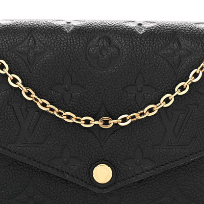 Louis Vuitton Empreinte Pochette Felicie Chain Wallet Black 8 of 15