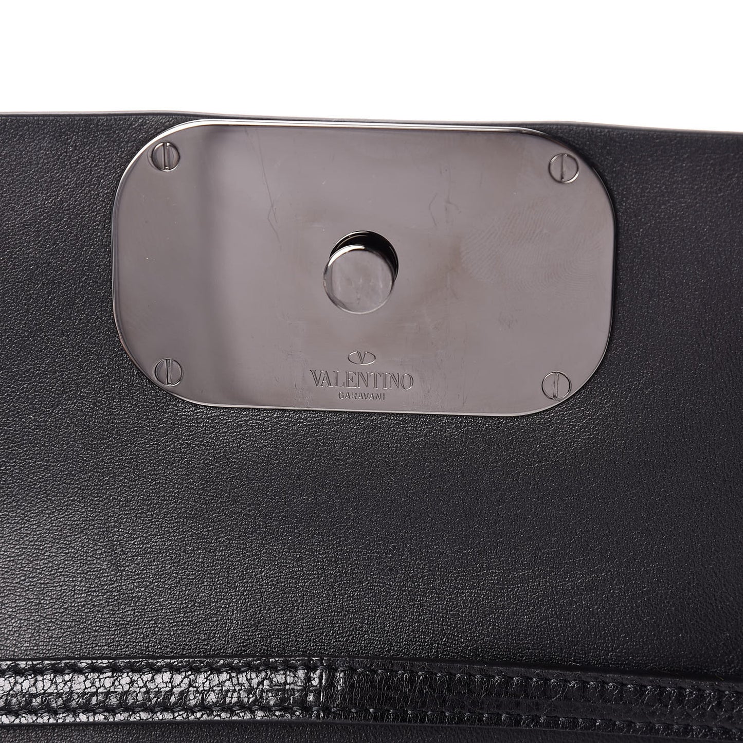 Calfskin Small VRing Crossbody Bag Black