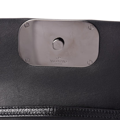 Valentino Garavani Calfskin Small VRing Crossbody Bag Black 9 of 11