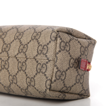 Gucci Soft GG Supreme Monogram Calfskin Small Ophidia Cosmetic Case Beige Ebony Hibiscus Red 7 of 10