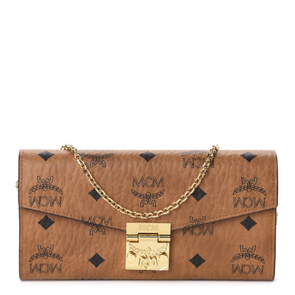 MCM Visetos Large Patricia Wallet On Chain Cognac 1 of 10