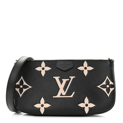 Louis Vuitton Empreinte Monogram Giant Multi Pochette Accessories Large Pochette Black Beige 1 of 7