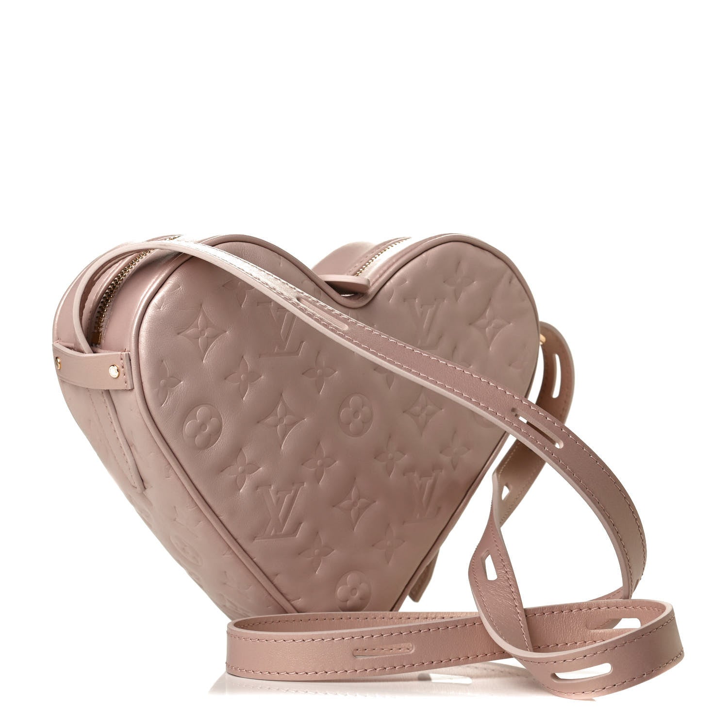 Louis Vuitton Lambskin Embossed Monogram Fall In Love Sac Coeur Light Pink 3 of 9
