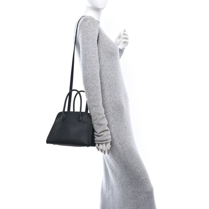 The Row Grained Calfskin Soft Margaux 10 Bag Black 2 of 9