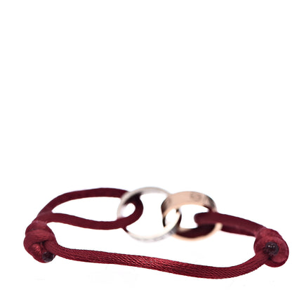 Cartier 18K Pink White Gold Love Bracelet Red 3 of 5