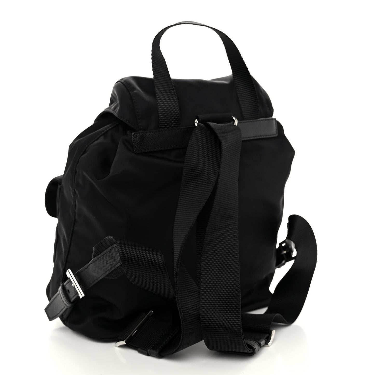 Tessuto Nylon Saffiano Small Backpack Black