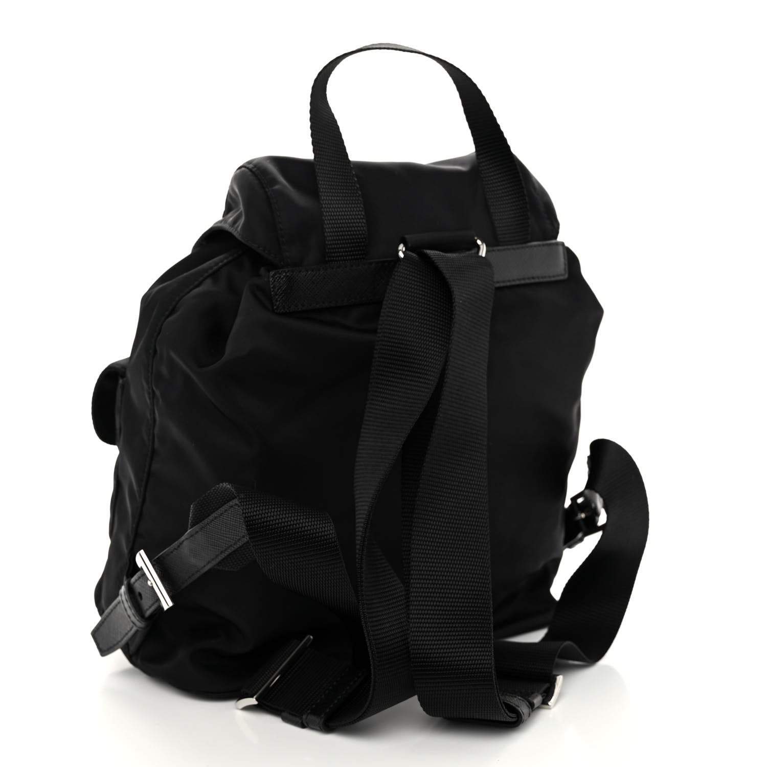 Prada Tessuto Nylon Saffiano Small Backpack Black 3 of 8