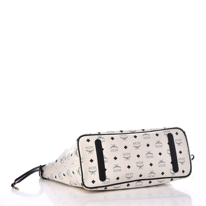 MCM Visetos Medium Project Reversible Shopper Tote White 4 of 17